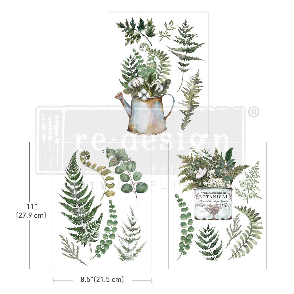 Redesign Decor transfer-Botanical Snippets-NEW MIDDY SIZE