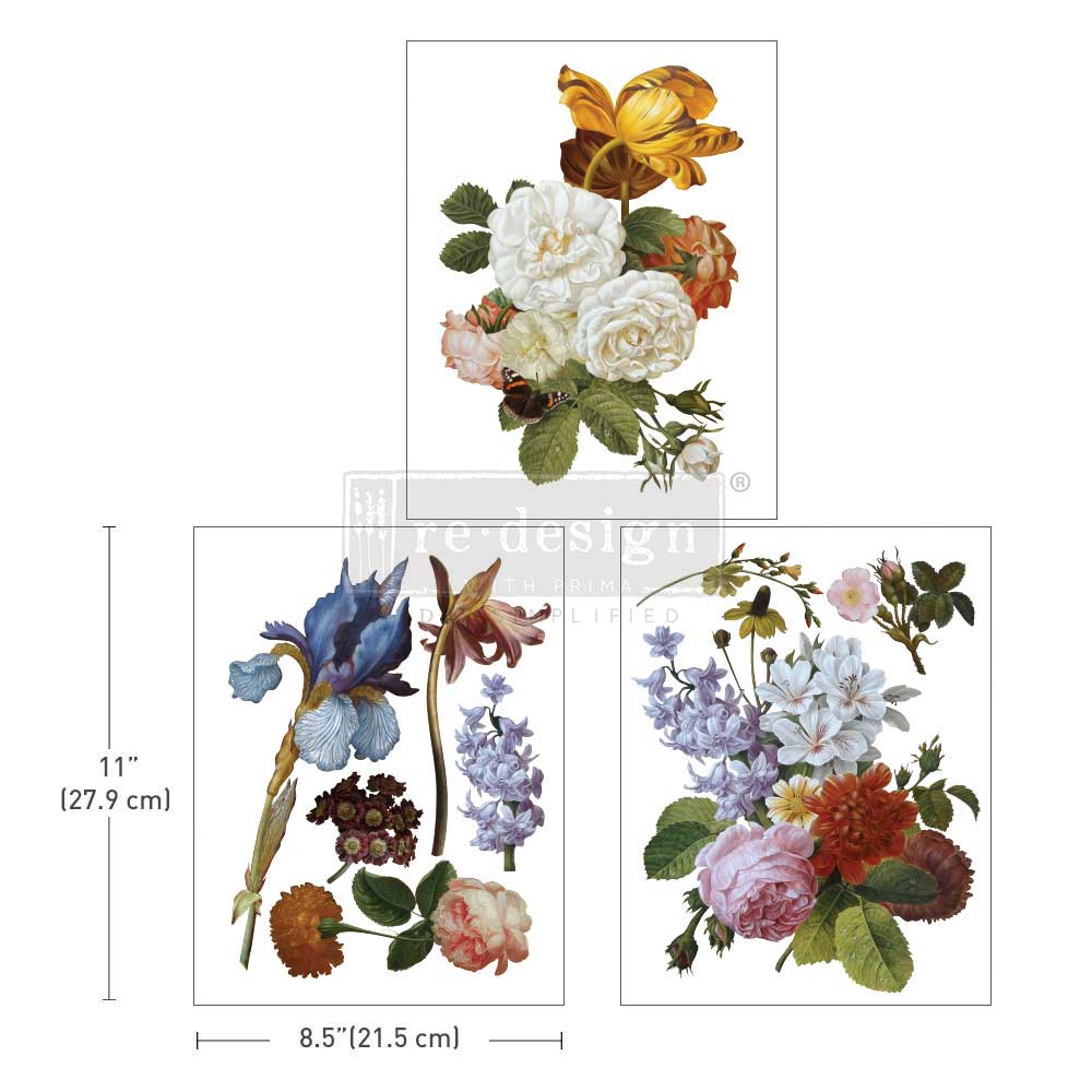 Redesign Decor transfer-Blossomed Beauties-NEW MIDDY SIZE
