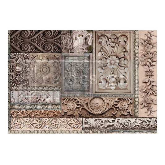 SALE ReDesign Decoupage Tissue Carved Stonework A1