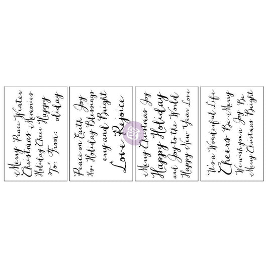 Adhesive Transfer -  Xmas Holiday Greetings Scripts.