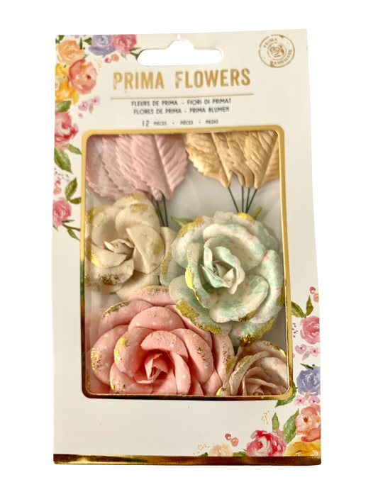 Faux Flowers-Shimmer Florals & Leaves