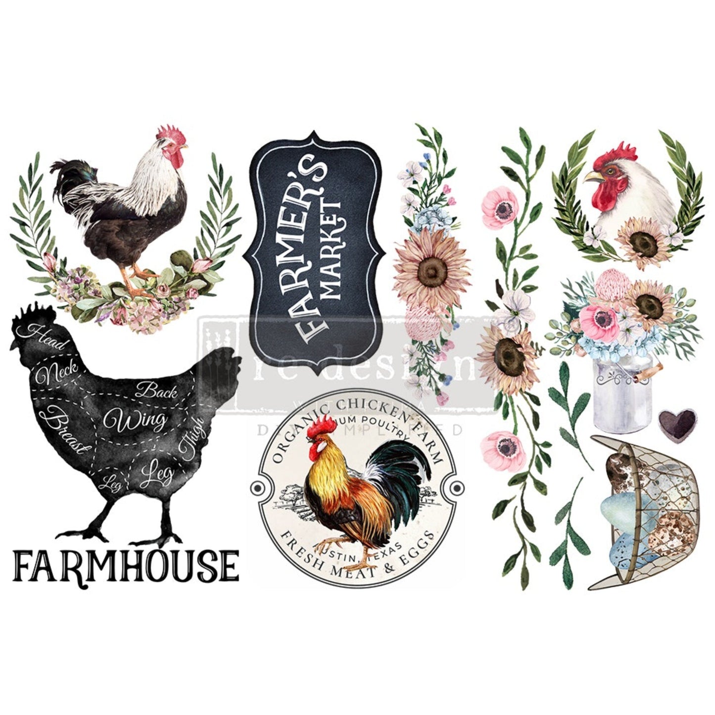 Redesign Decor transfer-Morning Farmhouse-Small 3 Sheets