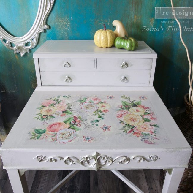 ReDesign Rice paper- Amiable Roses A3