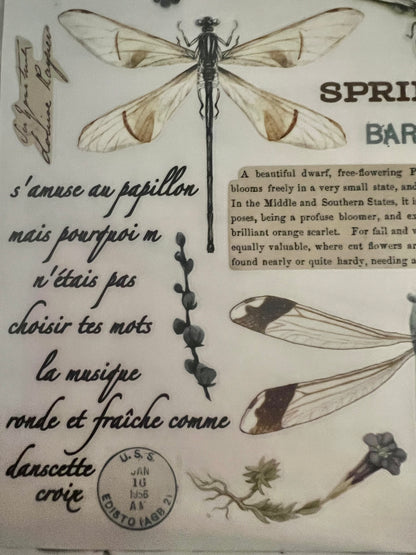 Redesign Decor transfer-Spring Dragonfly-Small 3 sheets