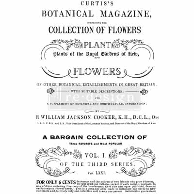 Furniture transfer-Botanical Magazine - NEW