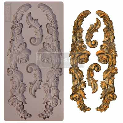 Re Design Decor mould - DELICATE FLORAL STRANDS Larger size